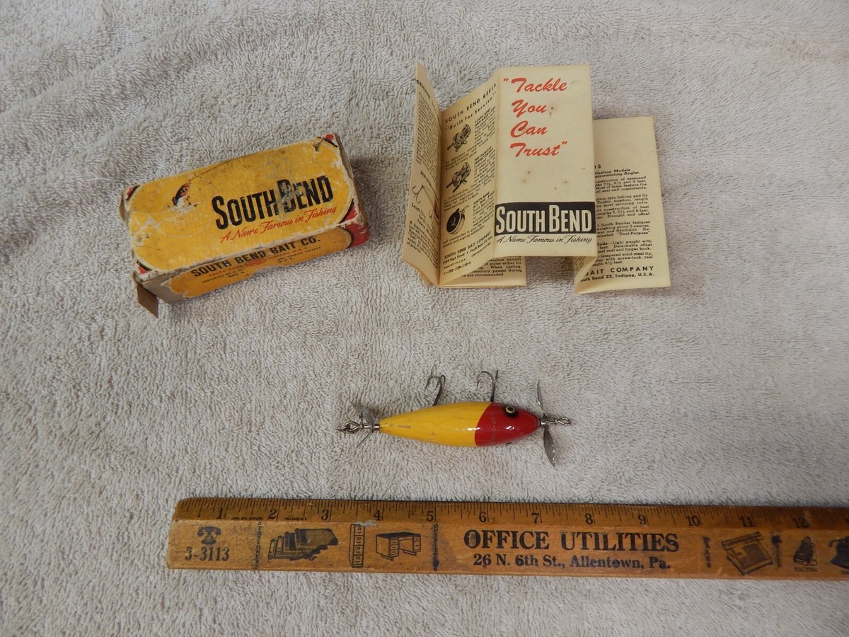 South Bend Nip-I-Diddee No 910 Ry Wooden Red and Yellow Lure | eBay