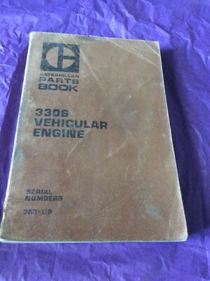 Cat Caterpillar Parts Book 3306 Vehicular Engine SN 3N1-UP Form UEG0821S