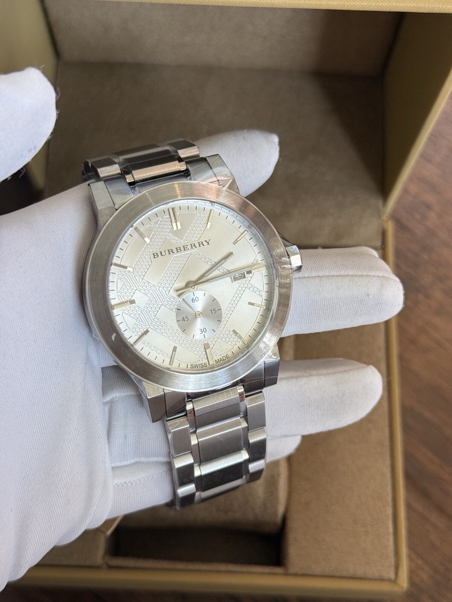 Burberry BU9900 Men's Silver Watch for sale online | eBay