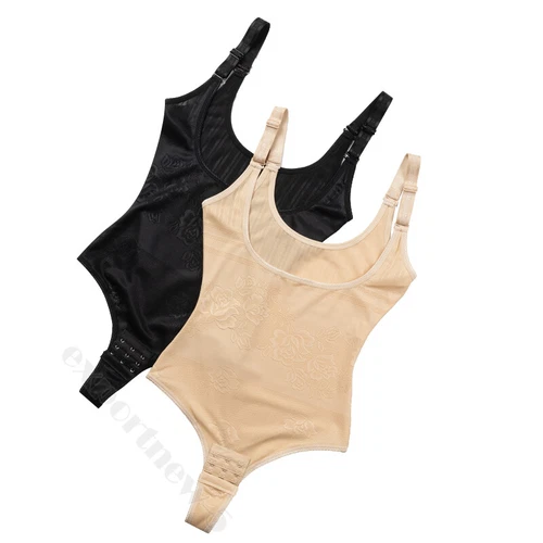 Women Full Body Shaper Compression Tummy Control Shapewear Thong Bodysuit Girdle - Picture 16 of 24