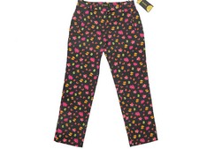 NEW Gianni Versace Couture Cropped Floral Pants  Blue or Black  Inseam  26 