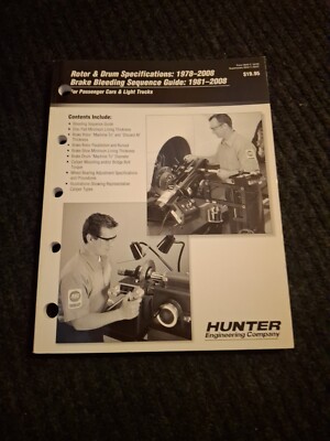 Hunter Rare Rotor And Drum Specs 1978-2008 Brakes Automotive Tech