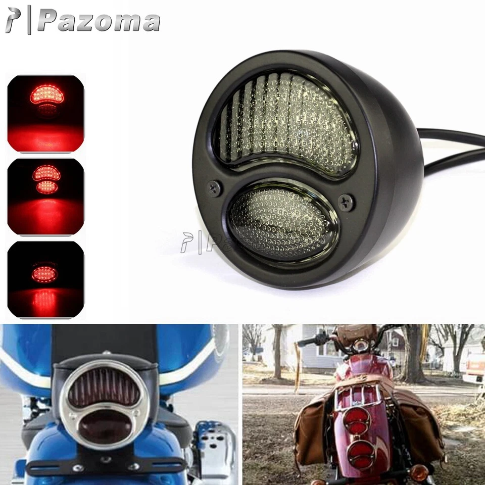 Luz trasera LED Hot Rat Rod luz de freno para Harley Bobbers Ford modelo A Foto 2 de 4