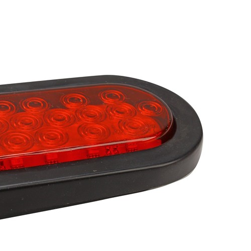 2x 6" 24 LED rojo ovalado remolque camión parada/giro/freno trasero luces selladas con ojal - Imagen 7 de 7