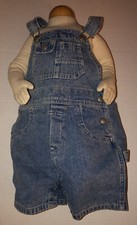 Baby Gap Toddler Denim Bib Overall Shorts Size 18-24 Months Vintage
