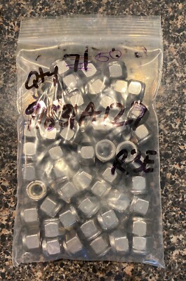 Lot of 50 McMaster Carr Nylon Insert Stainless Steel #3/8-16 Locknut 91831A127