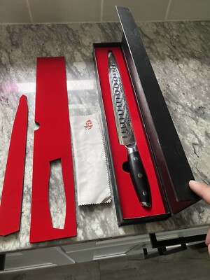 TUO Cutlery TC1207 12'' Slicing Carving Meat Cutting Knife-BLACK HAWK SERIES