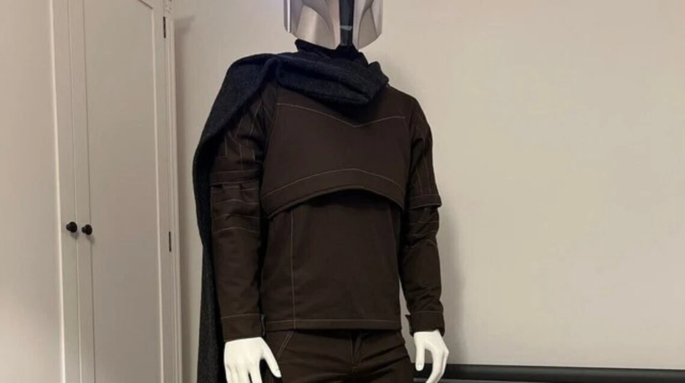 Traje de vuelo mandaloriano Star Wars Inspird chaleco antiaéreo y capa de lana Din Dijarin Foto 3 de 4