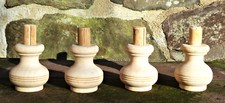 Furniture feet, turned to old original, 4 piece bundle.