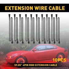 10pcs 5ft 4 Pin RGB Rock Light Extension Cable Wire For RGB LED Rock Lights
