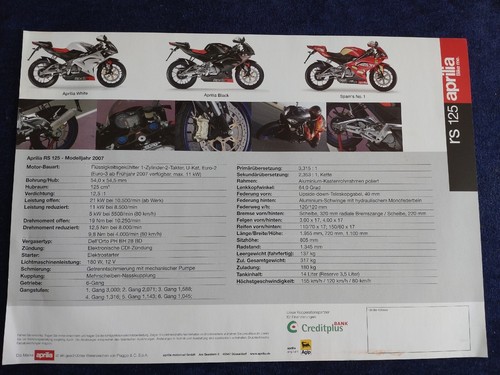 Aprilia RS 125 Prospekt - Picture 2 of 2
