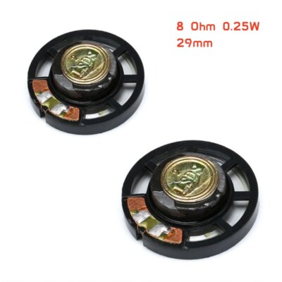 Mini Altoparlanti 8 Ohm 0.25W - 29mm - Speaker Magnetico In Plastica Per Elettronica E Buzzer