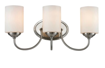 Bathroom Sconce - Z-Lite 434-3V Nickel Cardinal 3-Light Bathroom Vanity Fixture