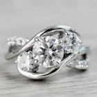 3 Ct Round Cut Lab-Created Diamond Wedding Engagement Ring 14k White Gold Plated