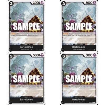 OP04-089 BARTOLOMEO (R) Black One Piece CCG Kingdoms of Intrigue 4 pc playset
