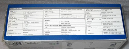 TRENDnet TV-IP110 /A Wireless Internet Camera Server 640x480 3x Digital Zoom NEW - Picture 6 of 8