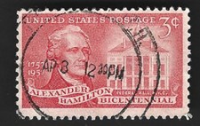 Scott# 1086 3c Alexander Hamilton with CDS Cancel ~ (A-3)
