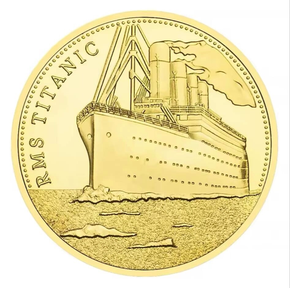 COMMEMORATIVE TOKEN IN MEMORY OF R.M.S. TITANIC VOYAGE  SILVER Souvenir Collection