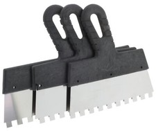 Zahnspachtel 200mm - 300mm Zahnkelle Kleberspachtel 10x10mm C5 Fliesen Edelstahl