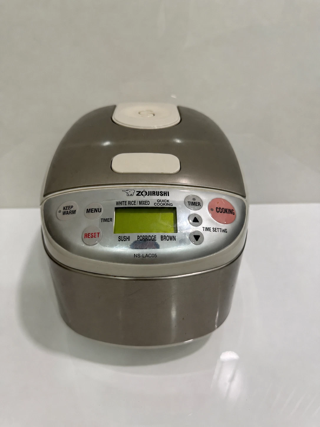 Zojirushi NS-LAC05 3 Cup Rice Cooker and Warmer Stainless White TESTED
