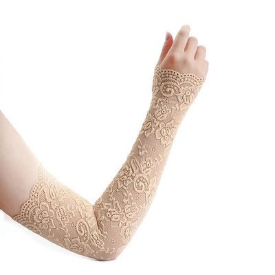 1pair Sexy Lace Flowers Sunscreen Arm Sleeve for Women Summer Driving Uv Protect