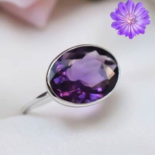 Garnet Gemstone 925 Sterling Silver Ring Handmade Jewelry Gift For Valentine