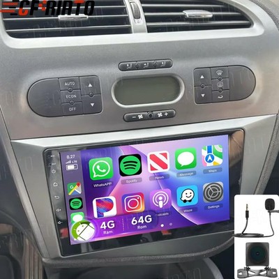 4G+64GB Android 15 Autoradio Apple Carplay Für Seat Leon MK2 1P1 2005-2012 Navi