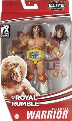 WWE Ultimate Warrior Elite Royal Rumble Figure 1990 Yellow Intercontinental Belt