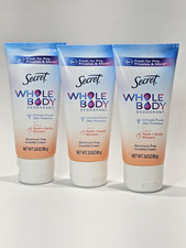 Secret Whole Body Deodorant Aluminum Free Peach Vanilla Blossom 3oz Lot of 3