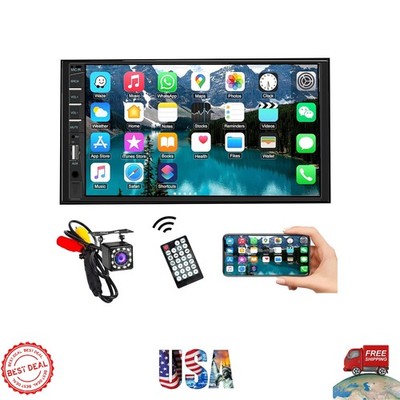 7-Inch Touchscreen Car Stereo with Bluetooth, Voice Control & Subwoofer Output
