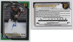 2024 Bowman Chrome Prospect Auto Green Refractor /99 Estuar Suero #CPA-ES Auto