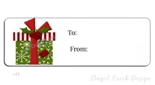 Self Stick to from Gift Tags Envelope Seals Christmas Present TO FROM Stickers