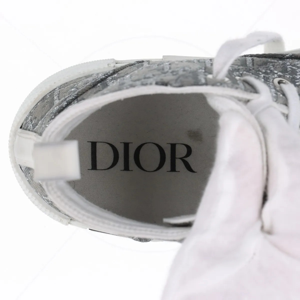Dior B23 Fabric High-top Sneakers 40 Unisex Gray x white LS0822 Oblique Glitter  thumbnail 9