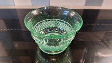 Vintage Davidson Pressed Glass Green Bowl