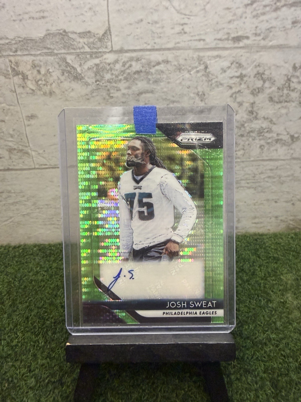 Josh Sweat Panini Prizm Rookie Autographs #JS Green Prizm