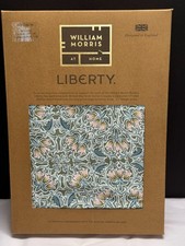 Liberty William Morris KING 3pc LODDEN FLOWER Duvet Cover/Sham Set Robins Egg