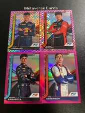 2025 Topps Chrome F1 Miyata Lindblad Zagazeta Pink Checker Flag Ref /250 Lot*4