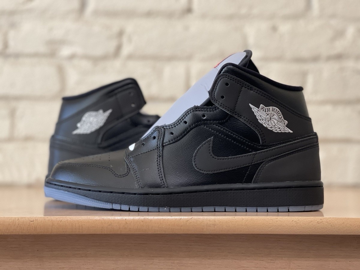 Nike Air Jordan 1 Mid SE Shoes Black White Wolf Gray HV5177
