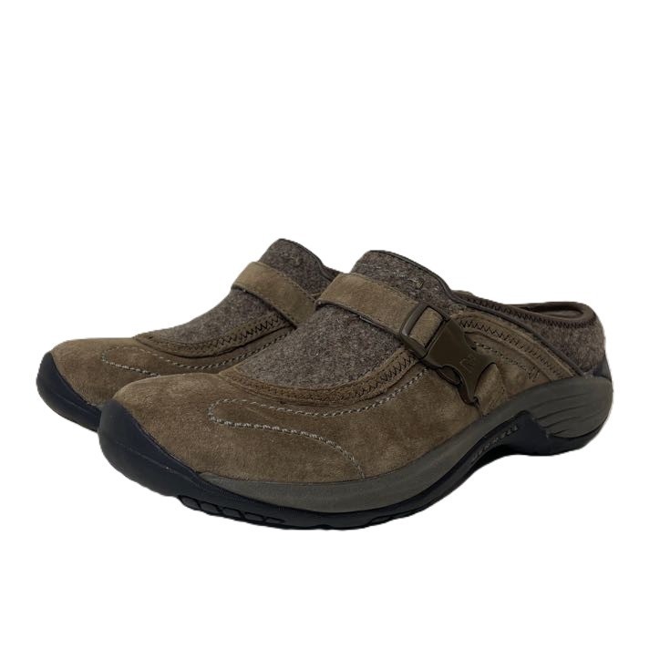 Merrell Scarpe Donna 7.5 Encore Sidestep Mules Marrone Zoccoli Slip On Comfort J66626