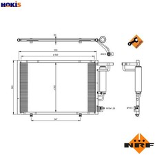 CONDENSER AIR CONDITIONING 350395 FOR FORD FIESTA/VI/Van B-MAX STJC/STJA 1.2L