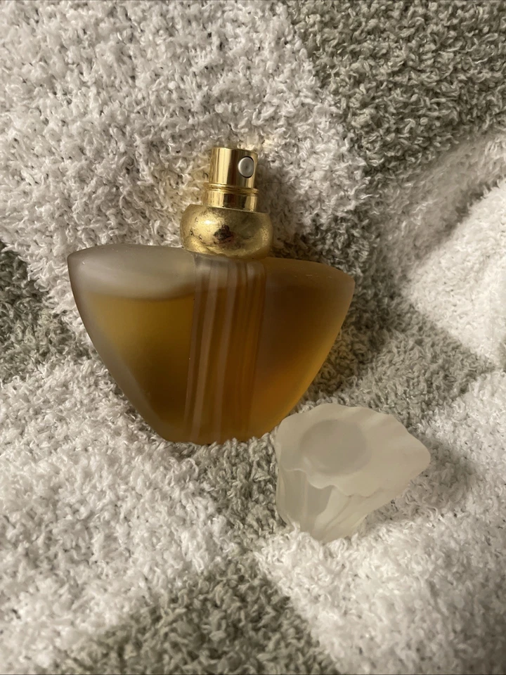 Vintage French Perfume “Flower fields” 1965 - Frosted Glass - Image 2 of 3