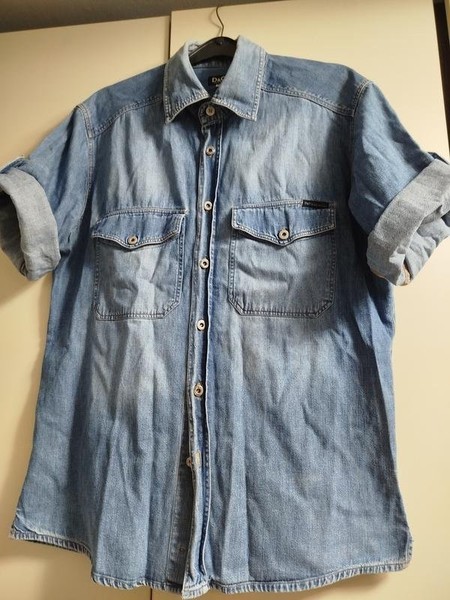 Men Dolce & Gabbana Shirt Navy Denim 46