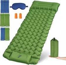 Sleeping Pad - Self Inflating Camping Mat, Olive Green, Small Single, Waterproof
