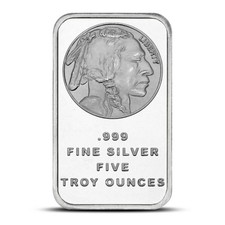 5 oz SilverTowne Buffalo Silver Bar (New) 77.21 per troy oz