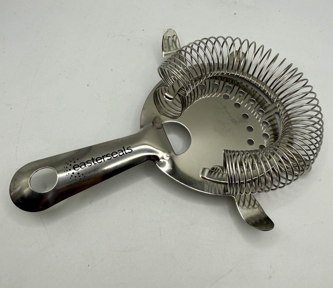 Easterseals Stainless Hawthorne Cocktail Strainer 4-Prong Bar Tool 6” V-2306
