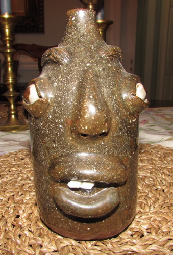 Vintage Billy Henson Lyman SC Pottery Miniature Face Jug Signed & Dated