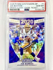 PSA 10! 2020 PANINI CONTENDERS GALACTIC DRAFT CLASS GAME TICKET #1 JOE BURROW RC