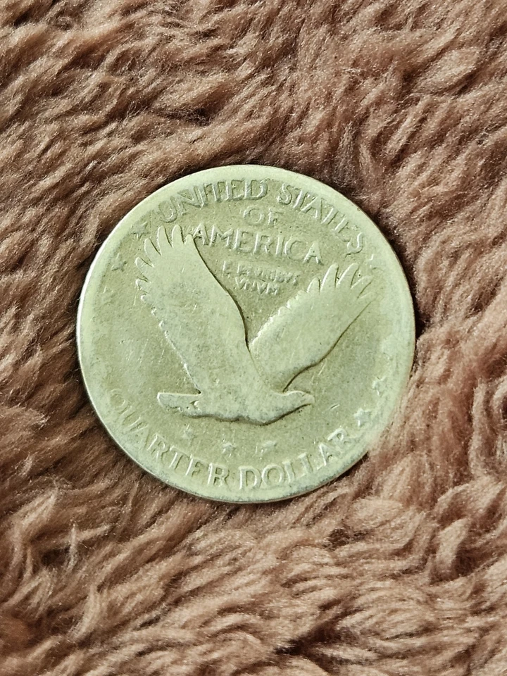 1927 Standing Liberty Quarter SILVER COIN & Certificate Of Authenticity - Image 4 of 4