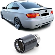 1x Auspuff 90mm Carbon Endrohr Anschluss 60-64mm f�r BMW 3er F30 F31 F34 F35