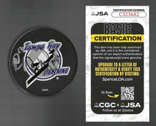 Brett Connolly & Bobby Taylor Signed Tampa Bay Lightning Souvenir Puck JSA COA